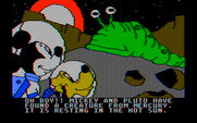 Mickey's Space Adventure for IBM PC/Compatibles - A creature enjoyst the sun on Mercury...