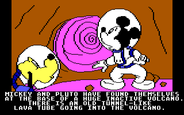 Mickey's Space Adventure IBM PC/Compatibles Screenshot: Looks like a good place to search...