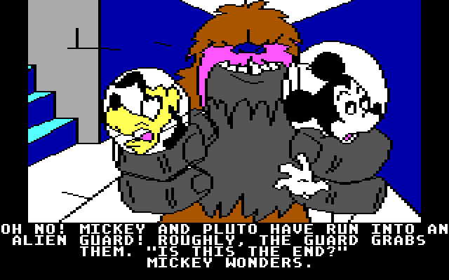 Mickey's Space Adventure IBM PC/Compatibles Screenshot: Oh no, I've been captured!