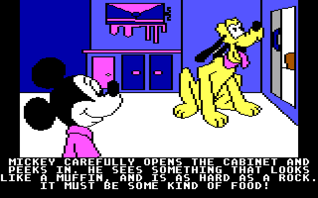 Mickey's Space Adventure IBM PC/Compatibles Screenshot: Looks like I have plenty of food...