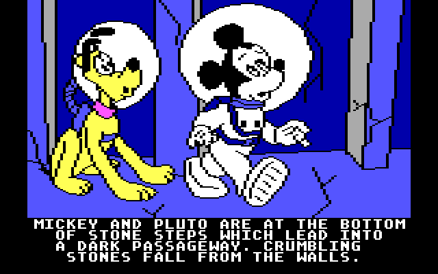 Mickey's Space Adventure IBM PC/Compatibles Screenshot: A mysterious passageway...