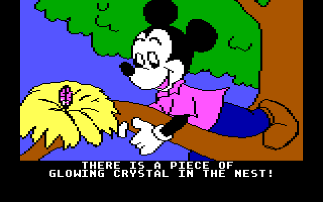 Mickey's Space Adventure IBM PC/Compatibles Screenshot: There's a crystal here!