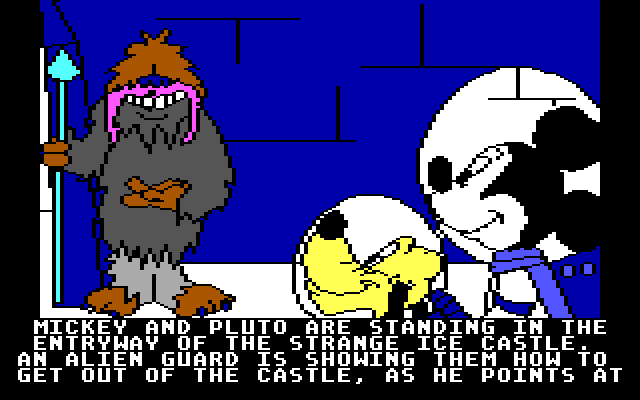 Mickey's Space Adventure IBM PC/Compatibles Screenshot: Time to leave...