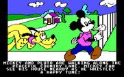 Mickey's Space Adventure for IBM PC/Compatibles - Heading over to Mickey's house.