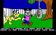 Mickey's Space Adventure for IBM PC/Compatibles - Exploring the back yard.