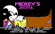 Mickey's Space Adventure for IBM PC/Compatibles - Title screen.
