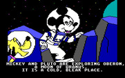 Mickey's Space Adventure for IBM PC/Compatibles - Exploring Oberon, a moon of Uranus.