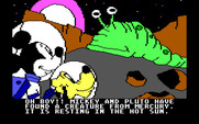 Mickey's Space Adventure for IBM PC/Compatibles - A creature rests in the sun on Mercury...