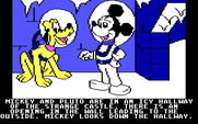 Mickey's Space Adventure for IBM PC/Compatibles - Exploring the icy hallways...