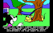 Mickey's Space Adventure for IBM PC/Compatibles - Pluto hides under the hammock...