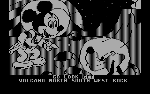 Mickey's Space Adventure IBM PC/Compatibles Screenshot: This rock might be handy...