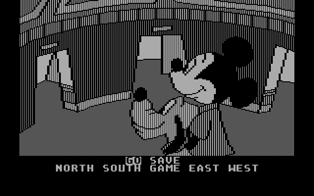 Mickey's Space Adventure IBM PC/Compatibles Screenshot: On the spaceship...you can go to different rooms from here.