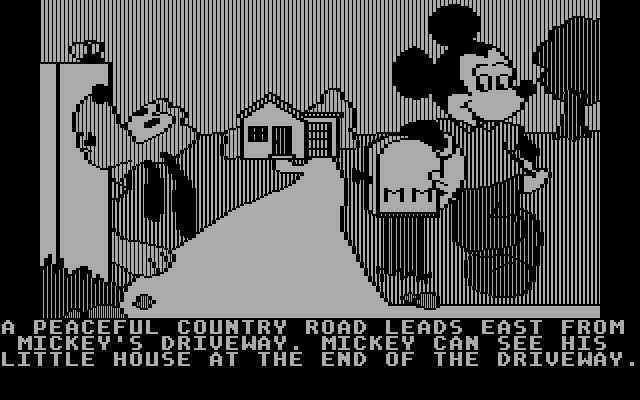 Mickey's Space Adventure IBM PC/Compatibles Screenshot: Time to head out.