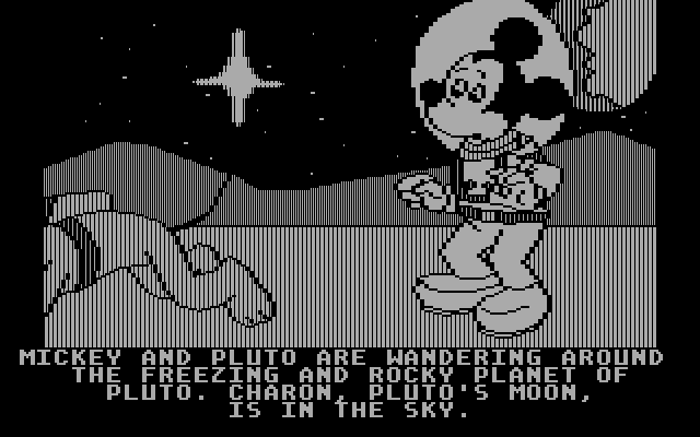 Mickey's Space Adventure IBM PC/Compatibles Screenshot: It's cold here!
