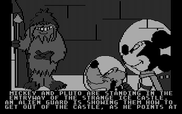 Mickey's Space Adventure IBM PC/Compatibles Screenshot: Time to leave...