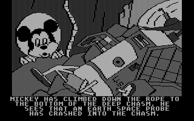 Mickey's Space Adventure IBM PC/Compatibles Screenshot: What a wreck!