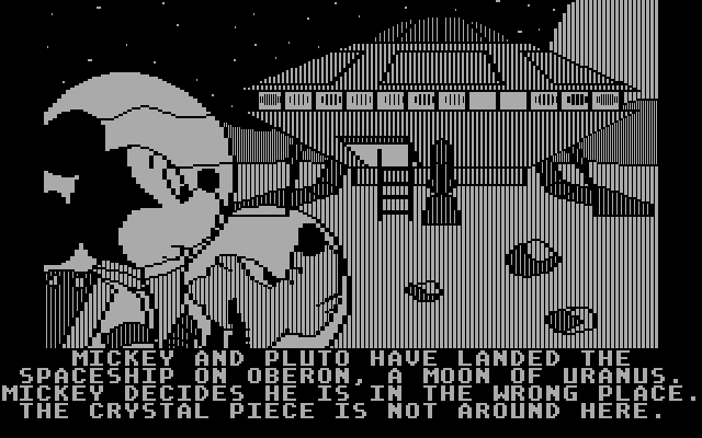 Mickey's Space Adventure IBM PC/Compatibles Screenshot: Landed on Oberon...