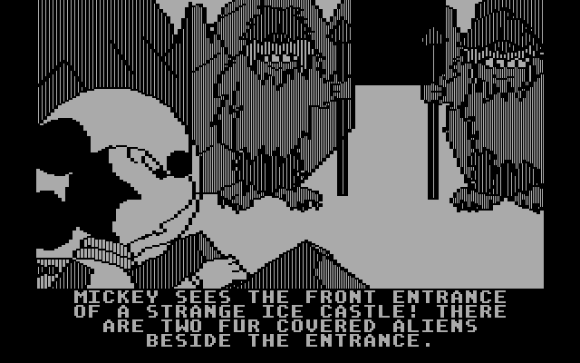 Mickey's Space Adventure IBM PC/Compatibles Screenshot: This entrance is guarded...