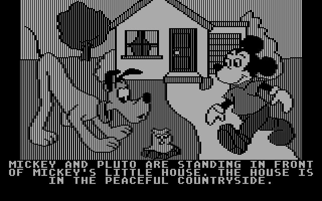 Mickey's Space Adventure IBM PC/Compatibles Screenshot: This is the front of the house.