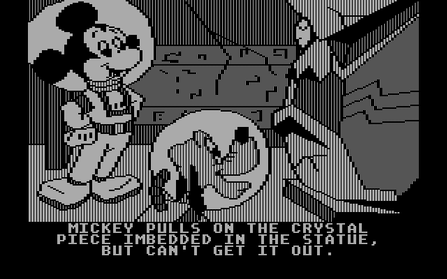 Mickey's Space Adventure IBM PC/Compatibles Screenshot: This crystal is stuck!