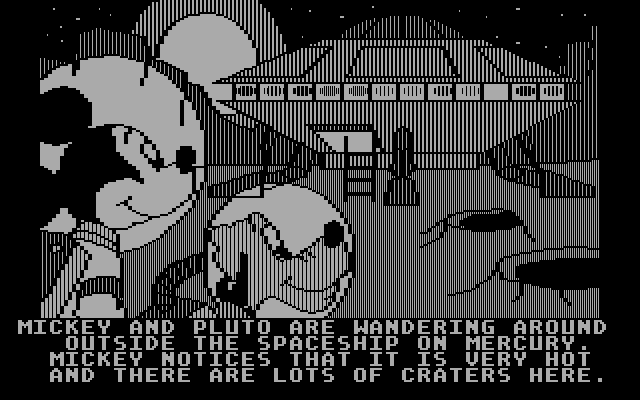 Mickey's Space Adventure IBM PC/Compatibles Screenshot: Time to leave Mercury...