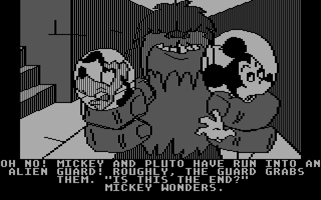 Mickey's Space Adventure IBM PC/Compatibles Screenshot: Oh no, I've been captured...