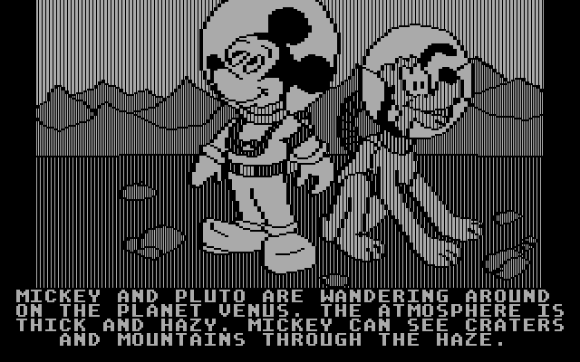 Mickey's Space Adventure IBM PC/Compatibles Screenshot: Arrived on Venus...