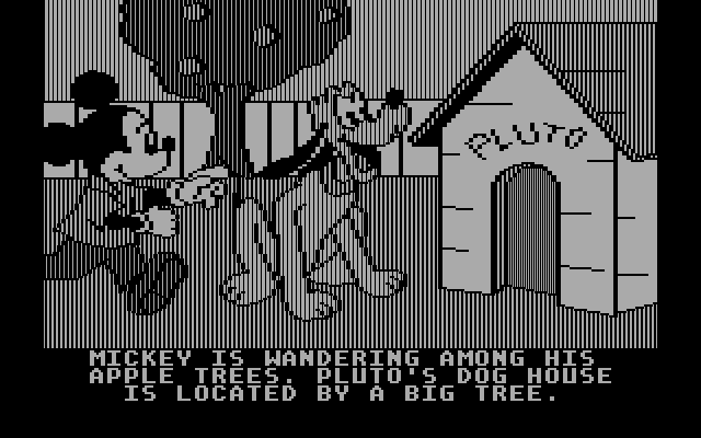 Mickey's Space Adventure IBM PC/Compatibles Screenshot: Here's Pluto's dog house...