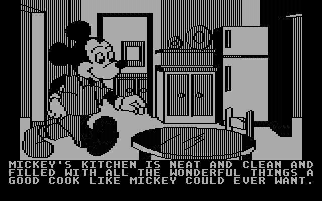 Mickey's Space Adventure IBM PC/Compatibles Screenshot: Explore the house, there are some items you'll need on the adventure.