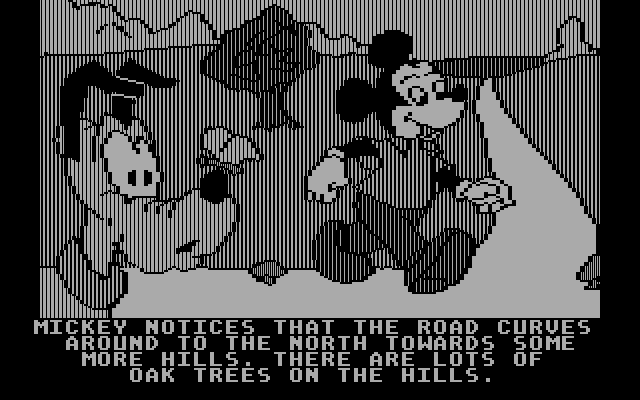 Mickey's Space Adventure IBM PC/Compatibles Screenshot: Which way should I go from here?