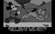 Mickey's Space Adventure for IBM PC/Compatibles - The game starts with Mickey and Pluto taking a walk...