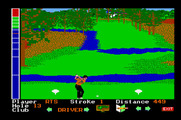 Mean 18 for Apple IIgs - Teeing off...the blue in the meter is how much power you're using for the shot.