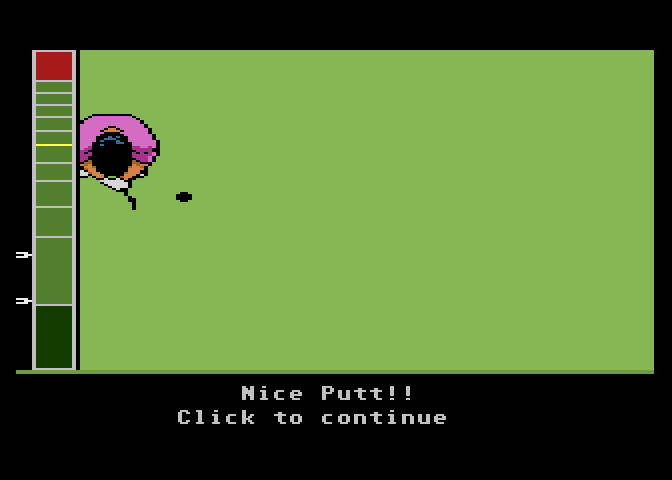 Mean 18 Atari 7800 Screenshot: Looks like kind of a long putt...