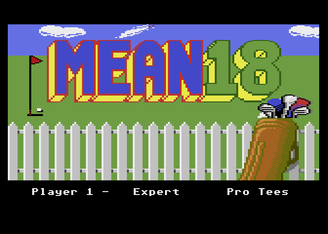 Mean 18 Atari 7800 Screenshot: Setting some game options.