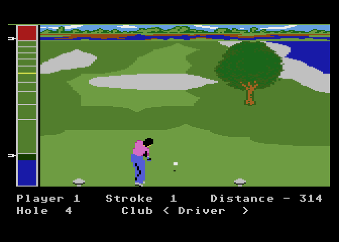 Mean 18 Atari 7800 Screenshot: Teeing off...