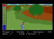 Mean 18 for Atari 7800 - Teeing off on the first hole.