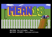 Mean 18 for Atari 7800 - Title screen.