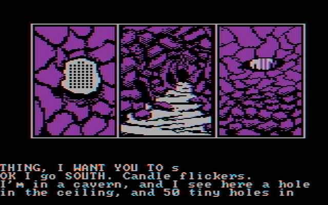 Questprobe featuring Human Torch and the Thing IBM PC/Compatibles Screenshot: Time to explore some caverns...