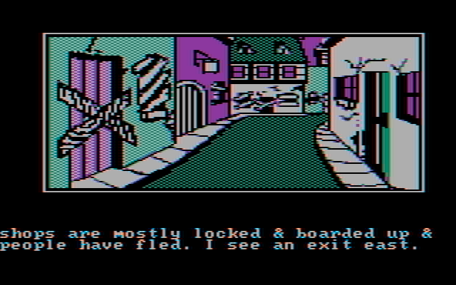 Questprobe featuring Human Torch and the Thing IBM PC/Compatibles Screenshot: Entering Latveria...