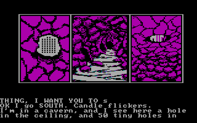 Questprobe featuring Human Torch and the Thing IBM PC/Compatibles Screenshot: Time to explore some caverns...