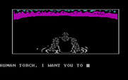 Questprobe featuring Human Torch and the Thing for IBM PC/Compatibles - The Thing isn't having better luck with this tar pit...