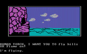 Questprobe featuring Human Torch and the Thing for IBM PC/Compatibles - Flying to the hills...