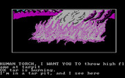 Questprobe featuring Human Torch and the Thing for IBM PC/Compatibles - The tar is on fire!