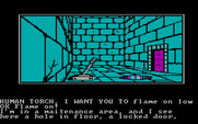Questprobe featuring Human Torch and the Thing for IBM PC/Compatibles - Ah, a lever! What could this do?