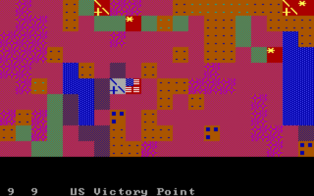 Gulf Strike IBM PC/Compatibles Screenshot: Map view.