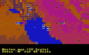 Gulf Strike for IBM PC/Compatibles - Zoomed out map view.