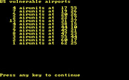 Gulf Strike for IBM PC/Compatibles - A list of vulnerable locations.