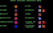 Gulf Strike for IBM PC/Compatibles - The terrain key.