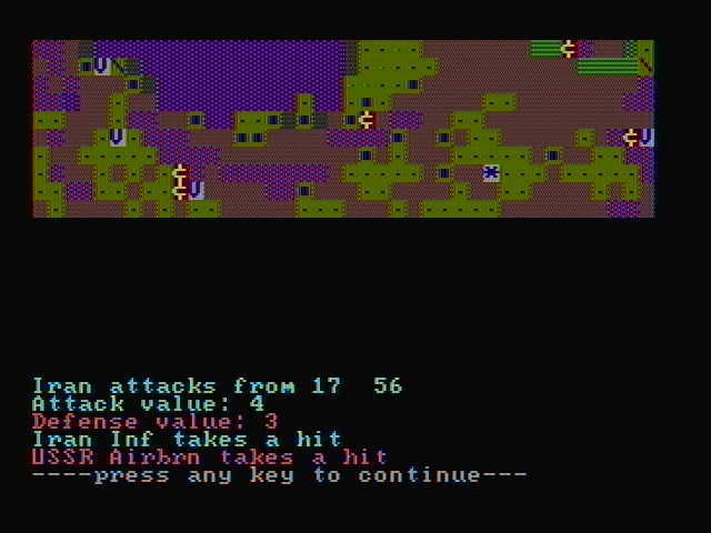 Gulf Strike IBM PC/Compatibles Screenshot: Iran attacks!