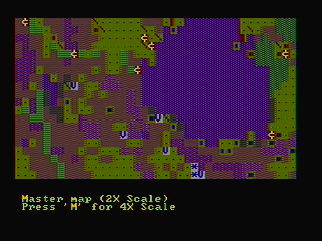 Gulf Strike IBM PC/Compatibles Screenshot: The zoomed out map view.